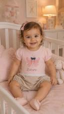 Barboteuse bébé fille motif papillon 1420R