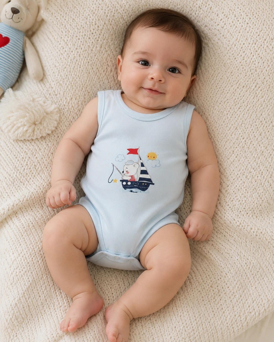 Body bébé sans manches 9651B