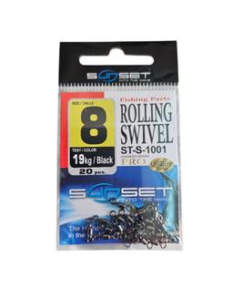 Emerillon sunset Rolling swivel sz8 19kg 20pcs