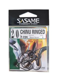 Hook chinu ringed 2 0 F-724 9pcs -Sasame-hameçon