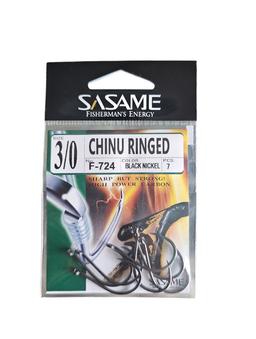 Hook chinu ringed 3 0 F-724 7pcs -Sasame hameçon