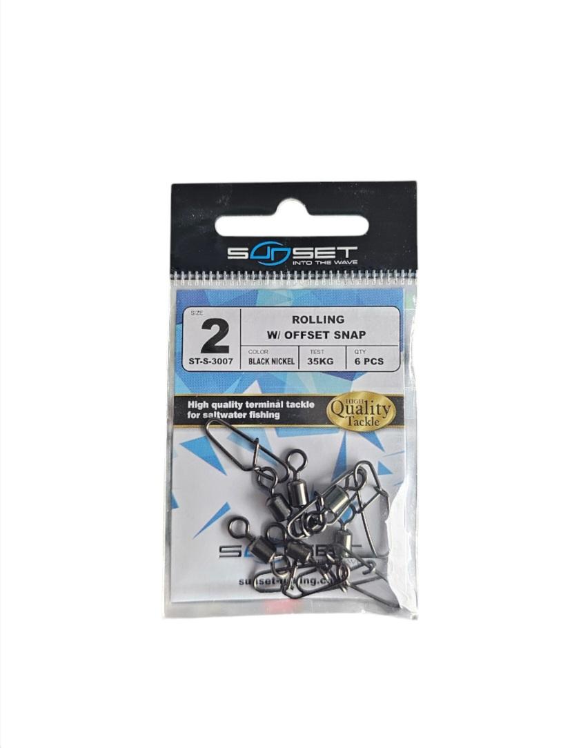 Emerillon sunset rolling w offset snap sz2 35kg 6pcs