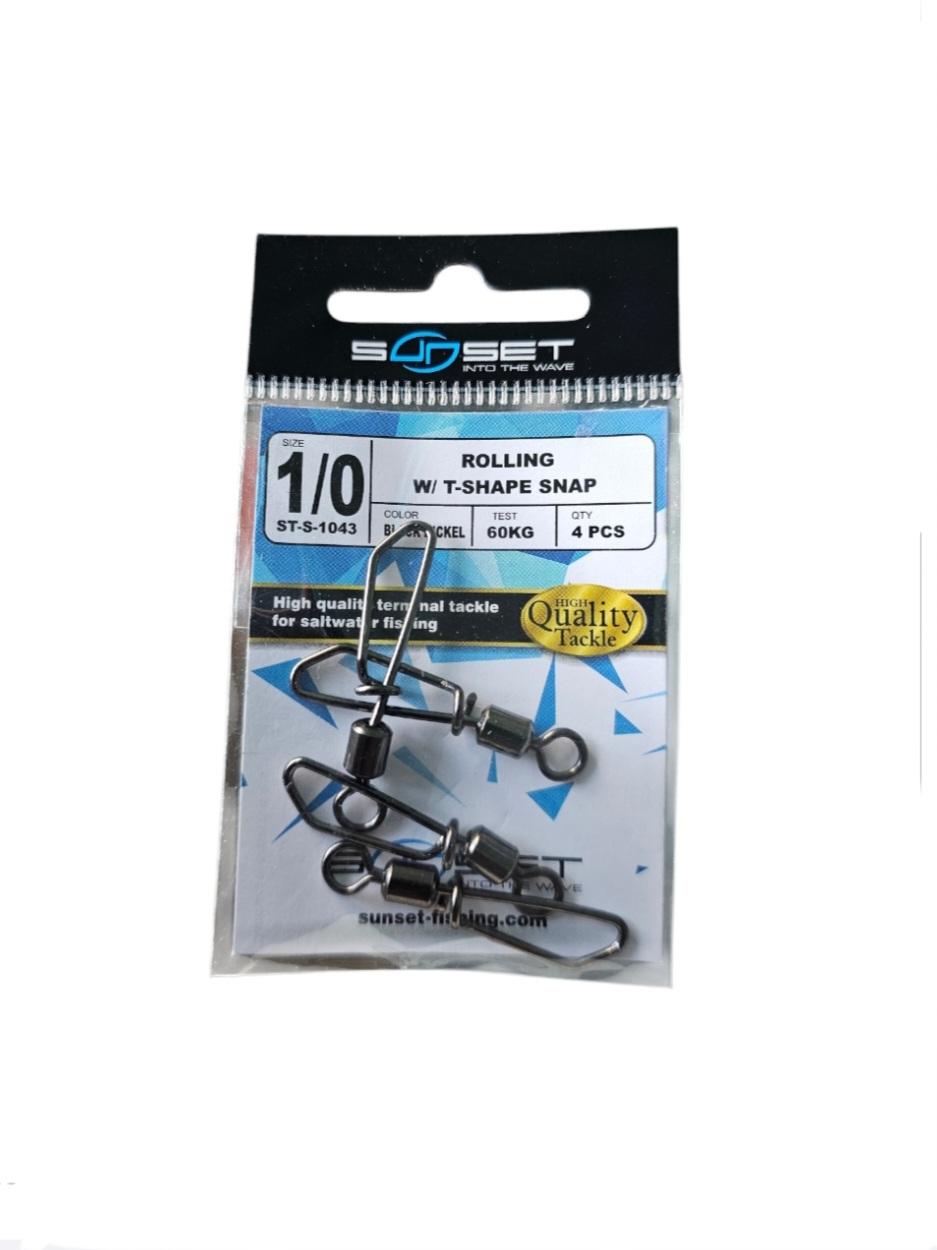 Emerillon sunset Rolling W T-SHAPE SNAP sz1 0 60kg 4pcs