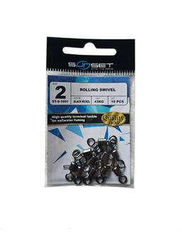 Emerillon sunset rolling swivels sz2 43kg 10pcs