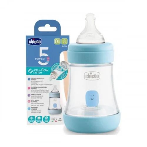 Chicco BOTTLE PERFECT 5 BLUE SILICONE 0M+