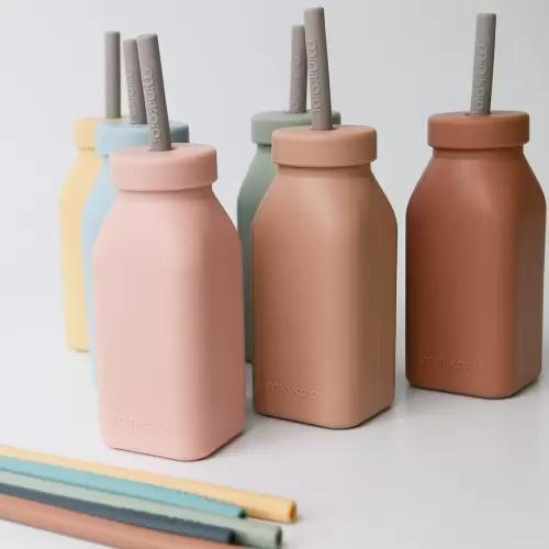 MINIKOIOI BOUTEILLE PAILLE EN SILICONE 6M+