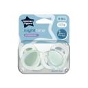 Tommee Tippee 2 SUCETTES NIGHT TIME 6-18M