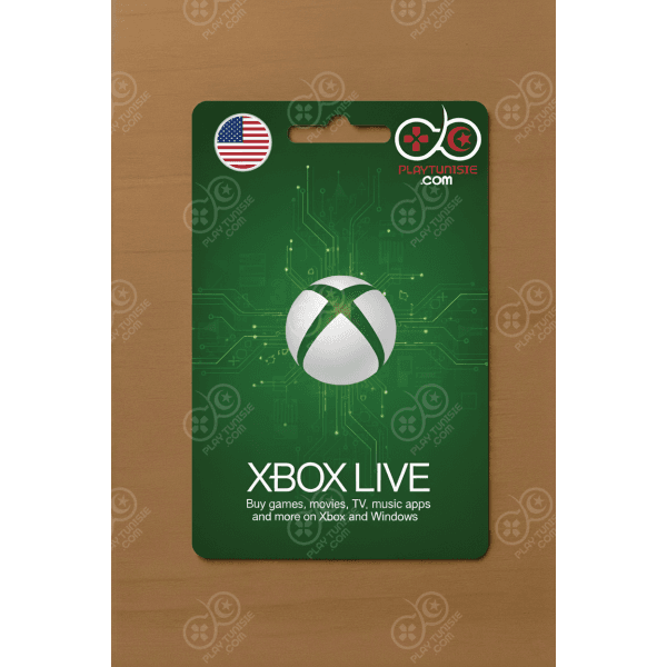 Xbox Carte Prépayée Live USA 5 Dollars