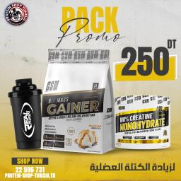 Big Mass Gainer + Créatine Monohydrate + Shaker GSN