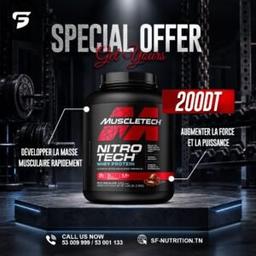 MuscleTech Nitro-Nitro Tech Proteine 4lb 1,81kg