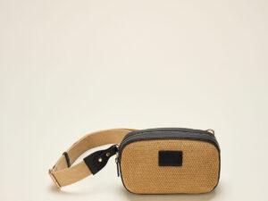Crossbody Femme Cuir & Osier