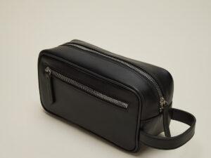 Fello Trousse Pochette Élégante en Cuir Véritable Lisse