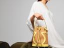 Soleya Sac bourse en fibres naturelles cuir pleine fleur