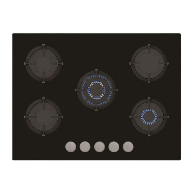 AZUR Cuisson Azur 5 Feux En Verre 70 Cm