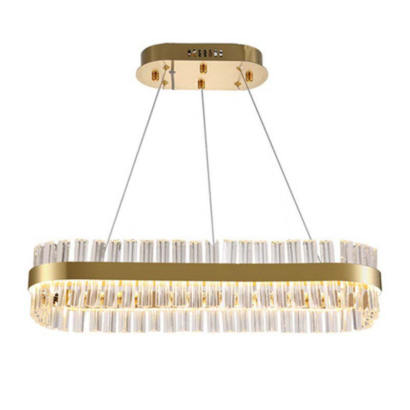 Lustre En Cristal Ovale 100 x 35 cm