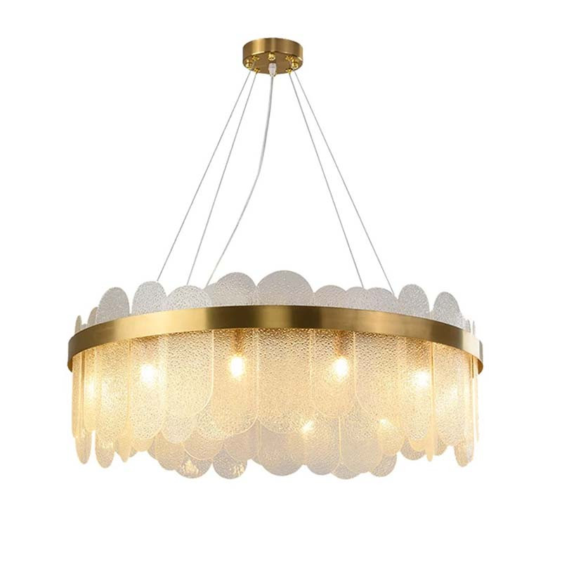Lustre En Cristal Ronde Style Nordique Diamètre 40 cm
