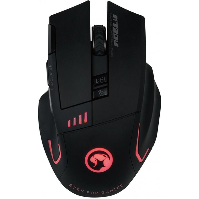 Marvo M720W Scorpion Sans Fil Rétroéclairée DPI 4800 USB 2.0 8 Couleurs 6 Boutons