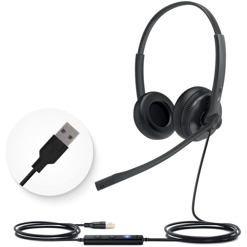 Yealink Casque Yealink Dual Teams UH34 USB