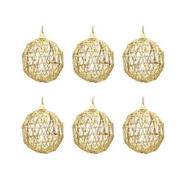Boules Noël en Fer Forgé Pour Sapin Doré