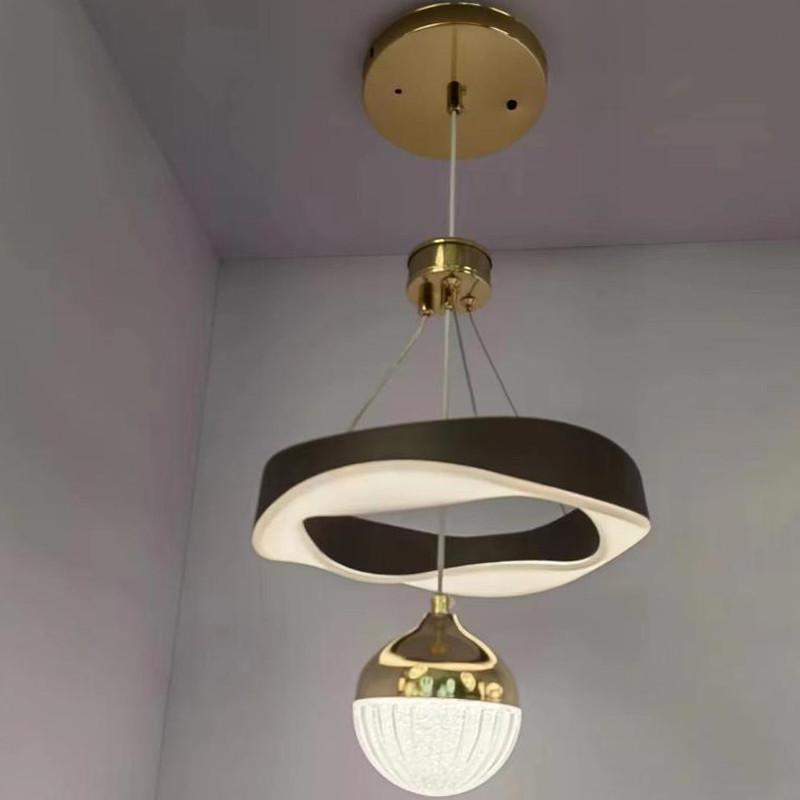 Suspension Lampe Dorée