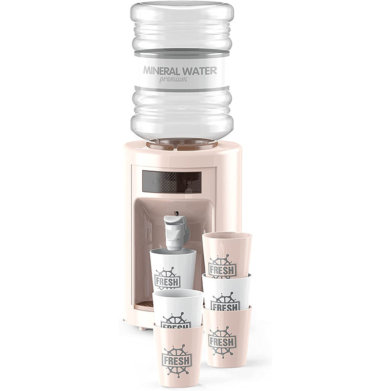 Fontaine Avec 6 Verres Beige