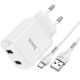 Hoco Chargeur N7 2 Ports USB Vers Micro USB