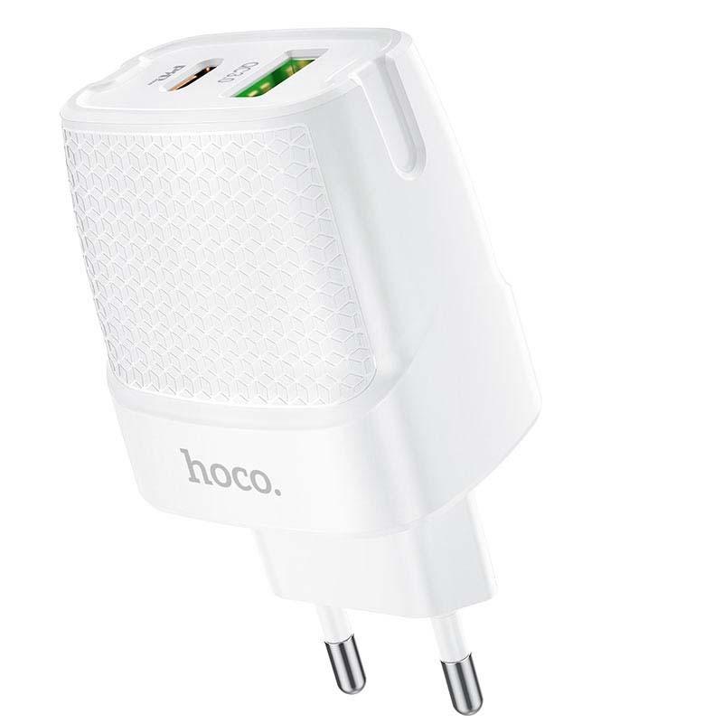 Hoco  Chargeur CA85A 2 Port USB, Type-C