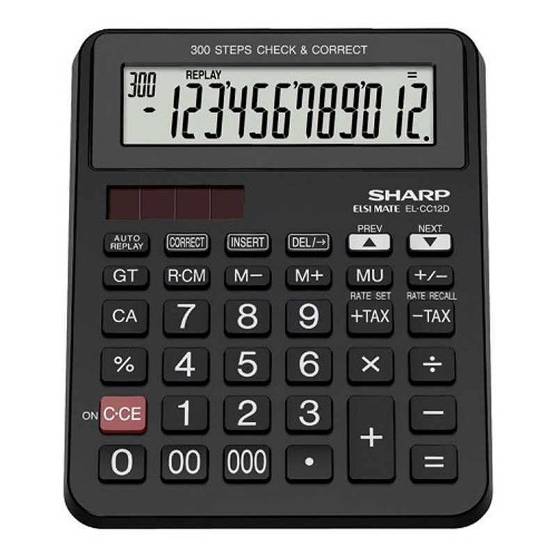 Sharp Calculatrice De Bureau EL-CC12D 12 Chiffres