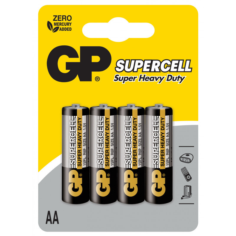 GP Batteries AA GP Supercell Super Heavy Duty R6 1.5V