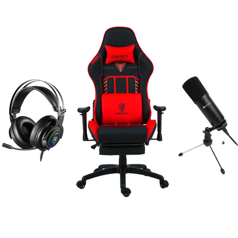 Streaming Pro : Chaise + Microphone + Micro Casque