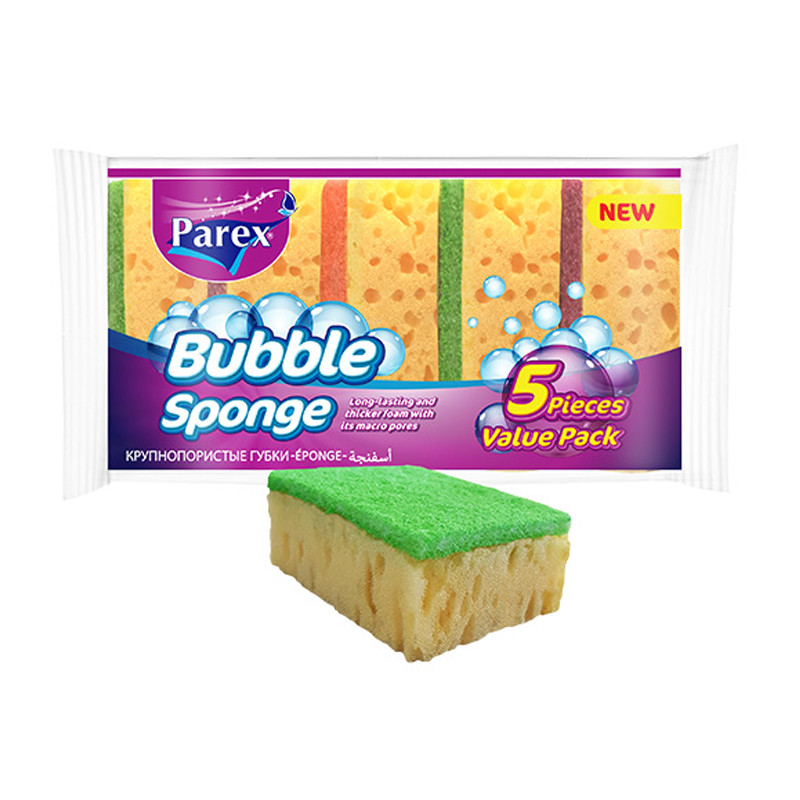 Parex 5 Eponges Végétales Parex + scotch brite