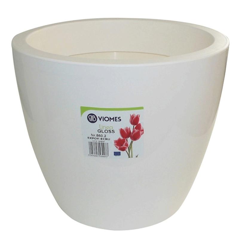 VIOMES Pot Gloss Ecru D30xh25cm