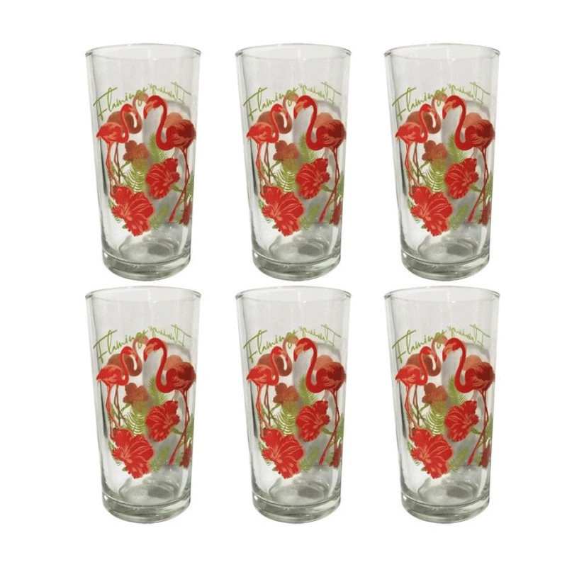 Azur Glass 6 Gobelets Azur Glass Milano Flamingo