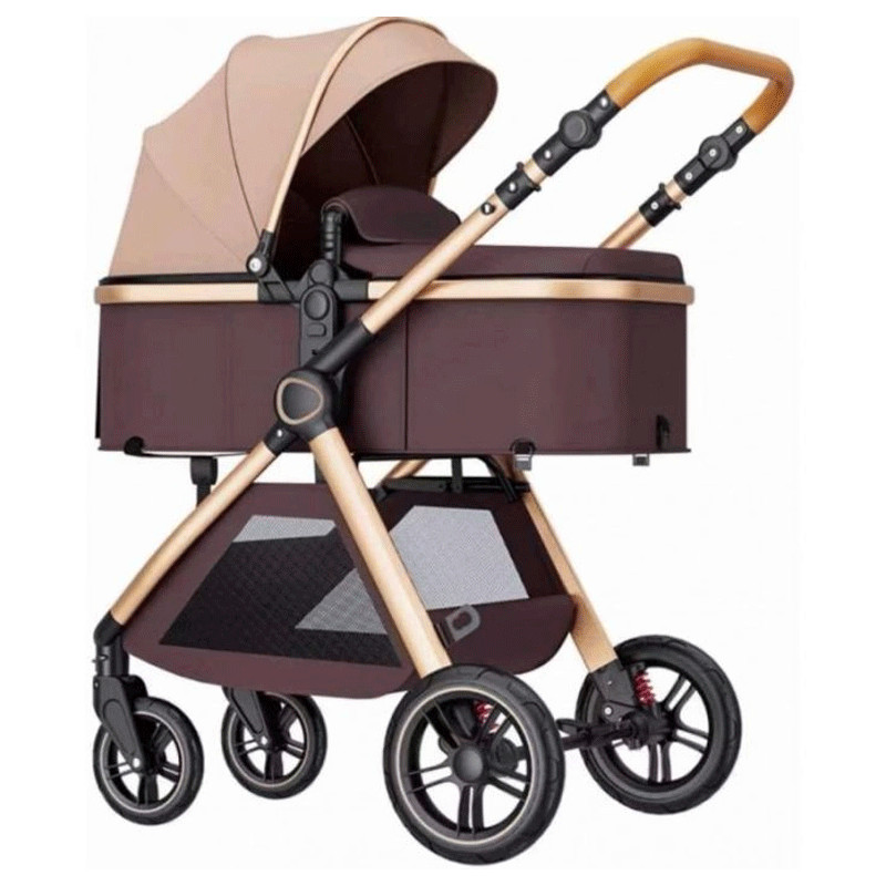 Belecoo Landau Bébé Belecoo X1-D Beige & Marron