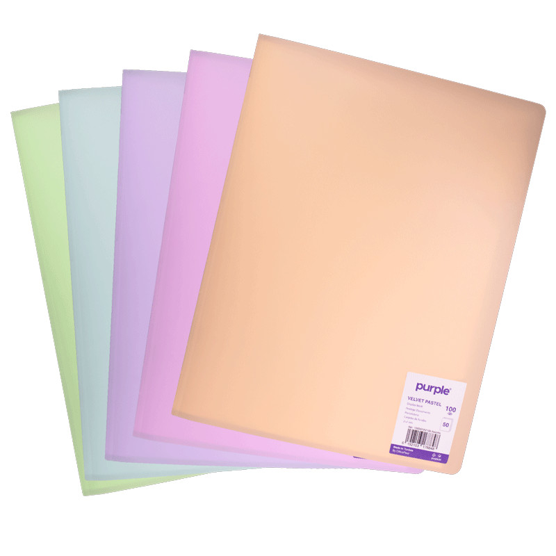 Purple Documents Velvet A4 40 Vues Assorties