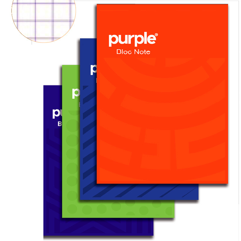 Purple Bloc Note Essential A5 100 Pages Assorties