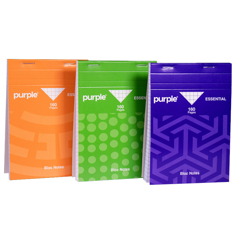 Purple Bloc Note Essential A6 160 Pages Assorties