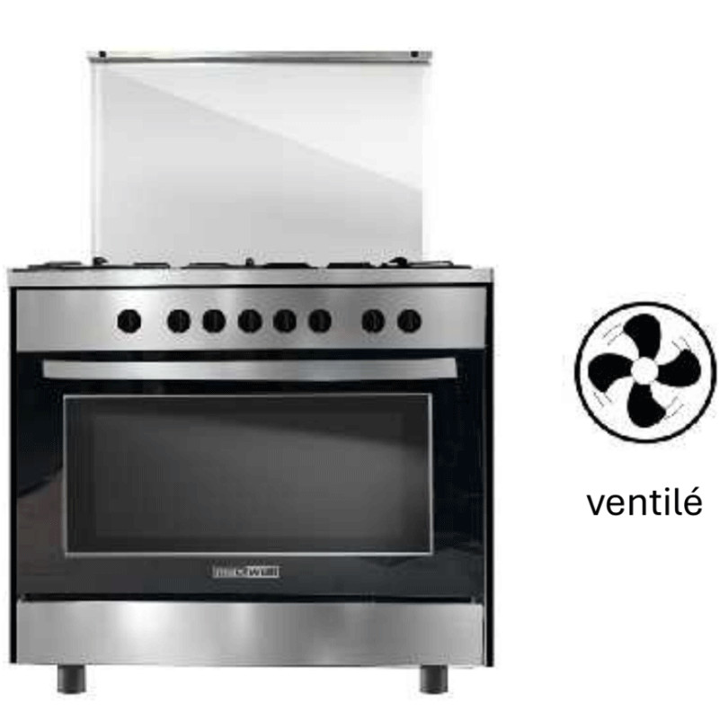 Maxwell à Gaz Maxwell Napoli 5 Feux 90Cm Inox