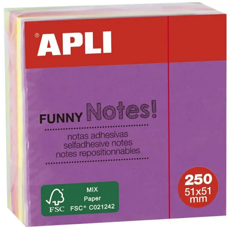 APLI Autocollantes APLI 51X51 Cube Brillant ASS 250F