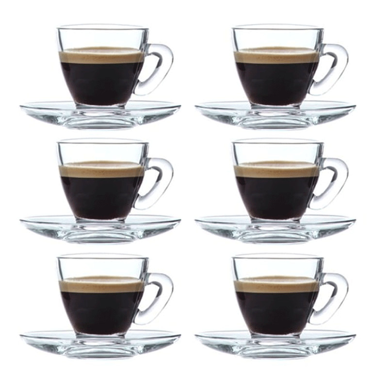 Azur Glass De 6 Tasses à Café Azur Glass AZ0119