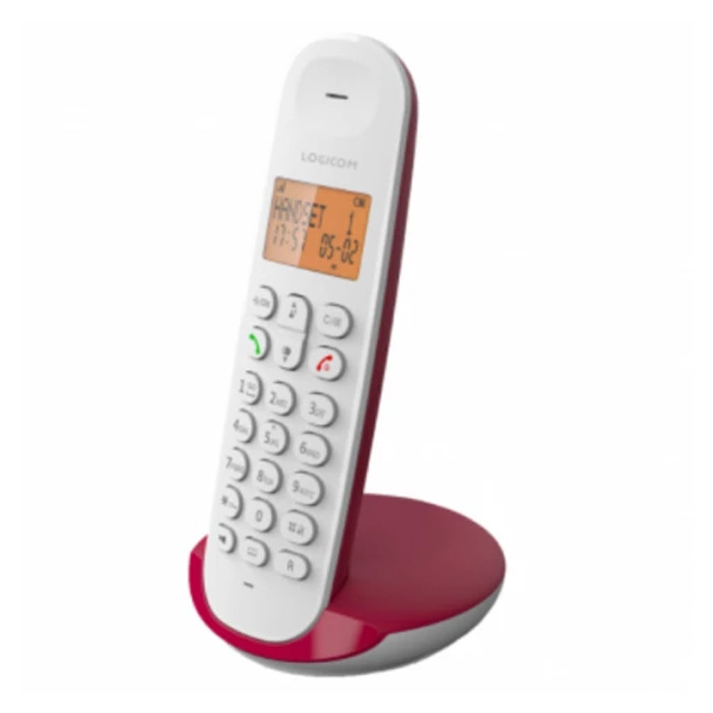 LOGICOM Téléphone Fixe Sans Fil ILOA 150 Framboise