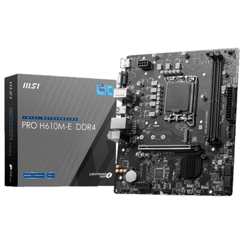 MSI Carte Mère Pro H610M-E DDR4 LGA 1700