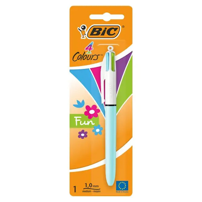 Bic a Bille Rétractable Bic Fun 1mm 4 Couleurs