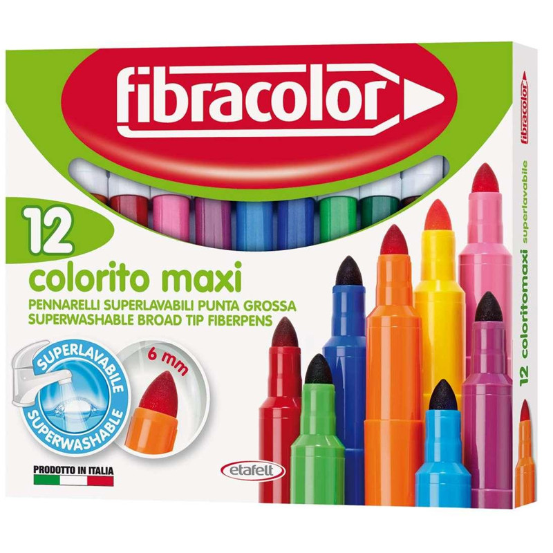 Fibracolor 12 Feutres Fibracolor Jumbo Multicolore