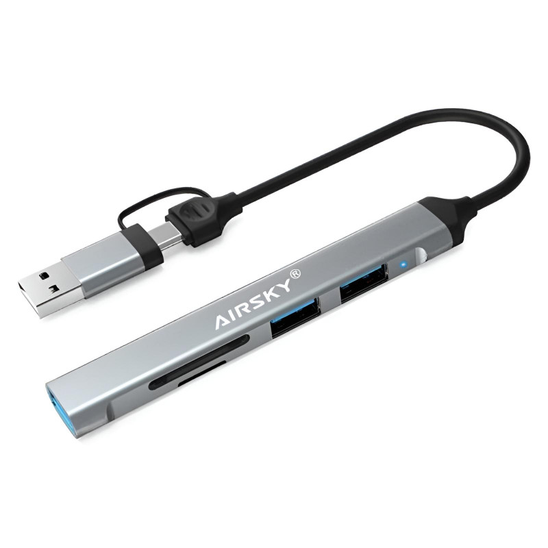 AIRSKY Airsky 5En1 Type-C USB Vers USB + SD + TF