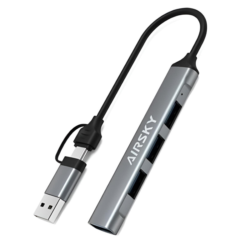 sandberg USB Airsky 4EN1 USBA USB-C Vers USB-A