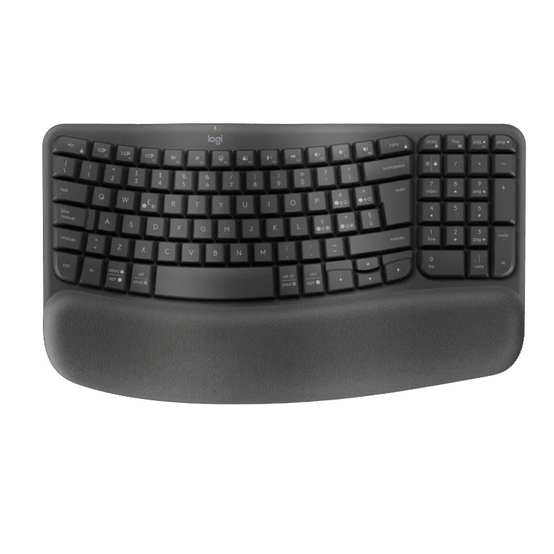 LOGITECH Clavier Sans fil Ergonomique Wave Keys