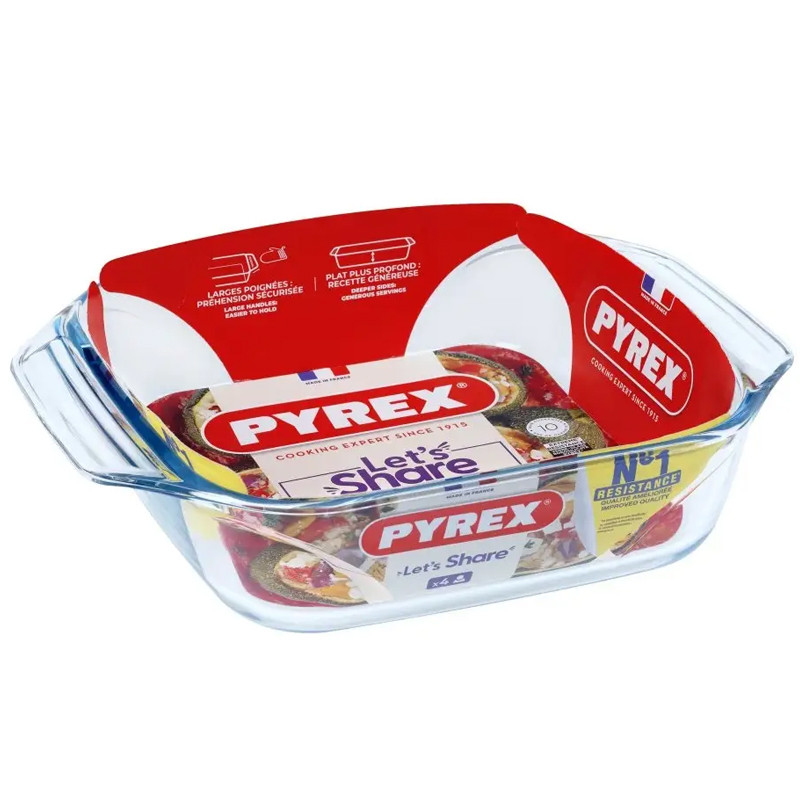 PYREX Plat à Four Irrésistible Let's Share 29 x 23 Cm
