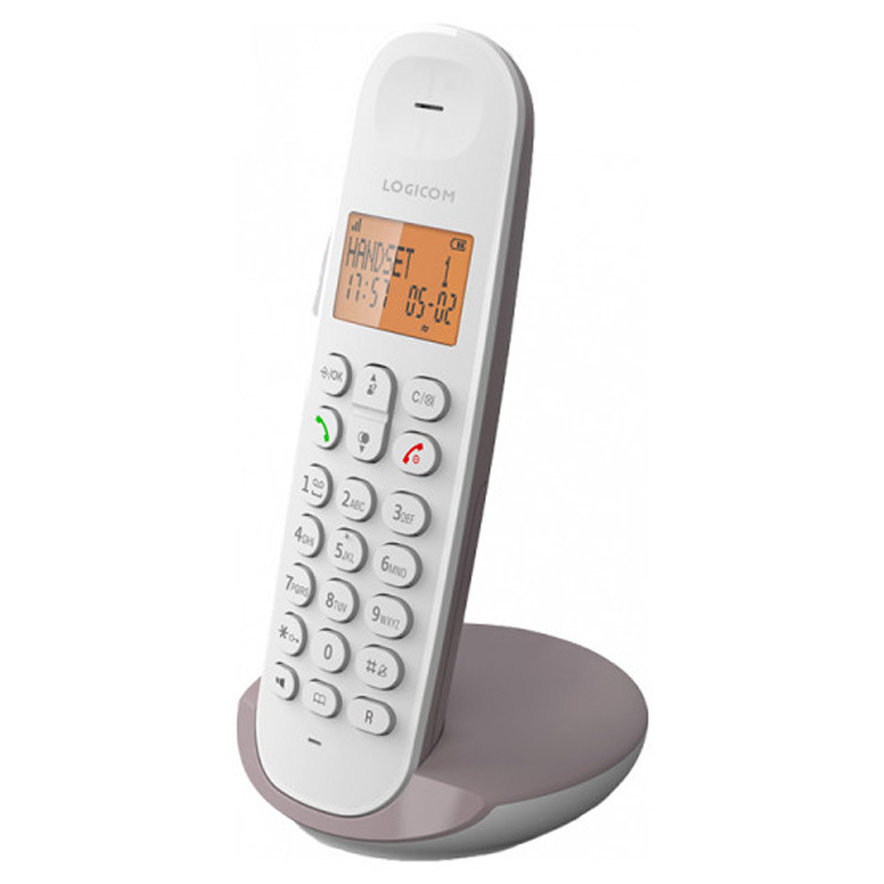 LOGICOM Téléphone Fixe Sans Fil ILOA 150 Taupe