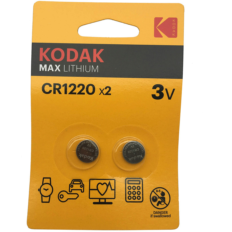 KODAK 2 Piles Bouton KODAK Ultra CR1220 Lithium 3V